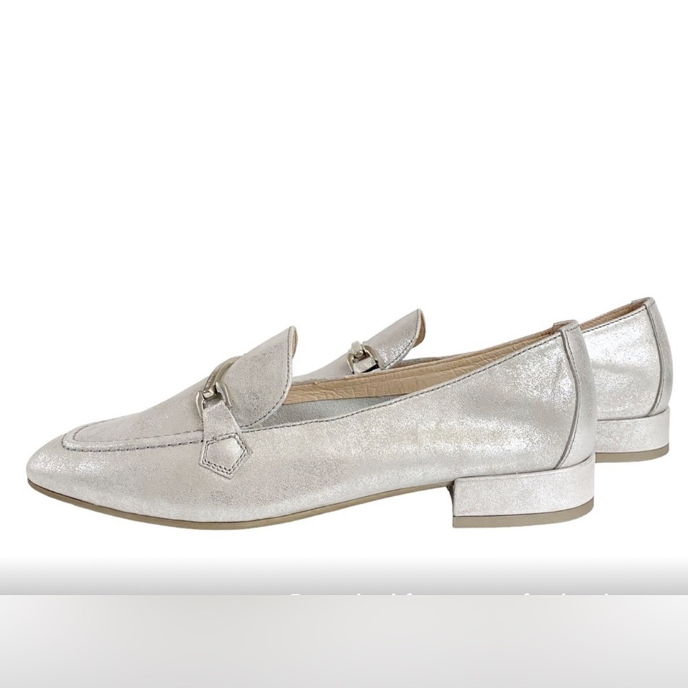 HISPANITA Silver Metallic Loafers